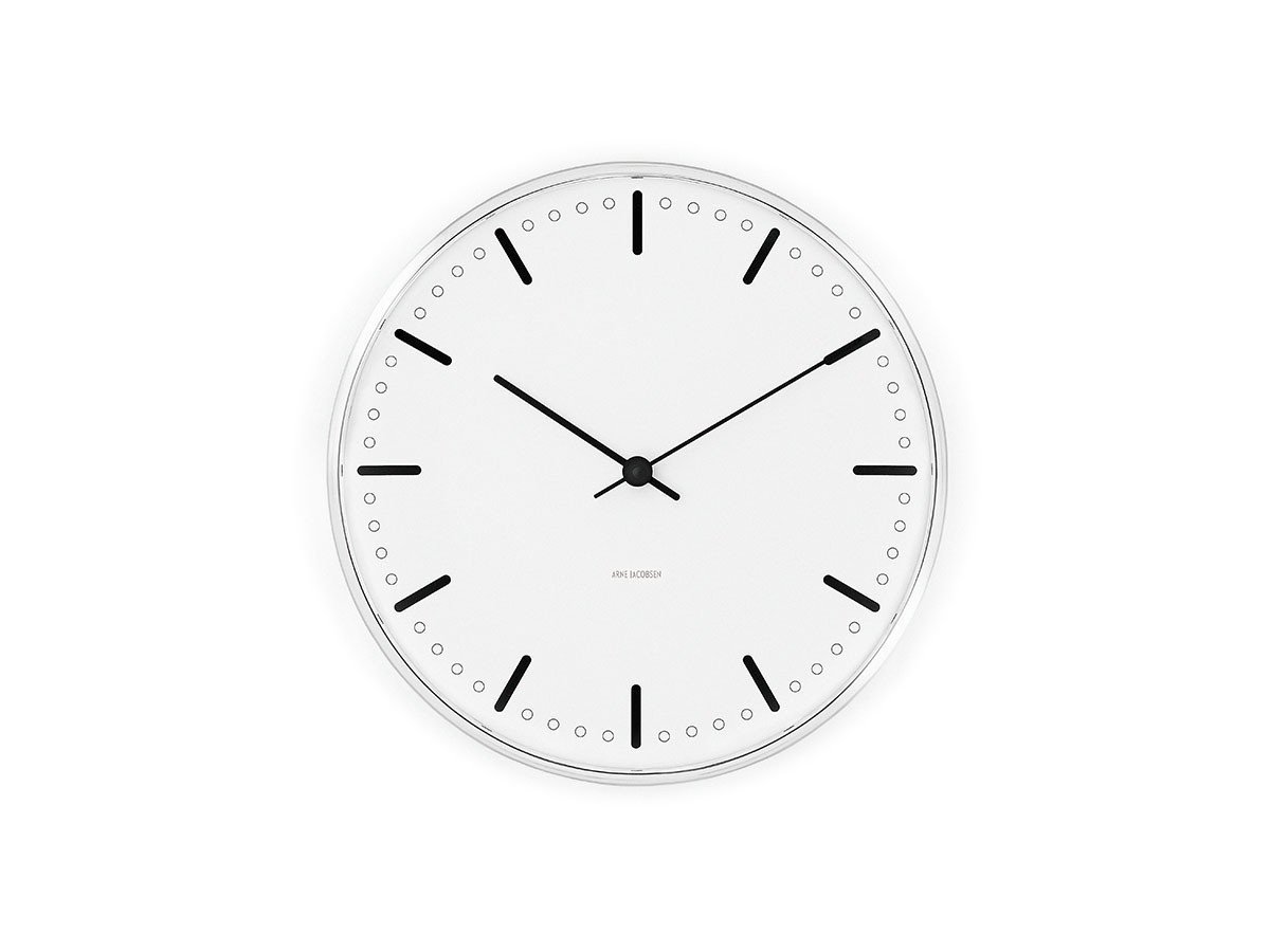 【フライミーアクセソワ/FLYMEe accessoire / GOODS】のARNE JACOBSEN City Hall Wall Clock / アルネ・ヤコブセン シティホール ウォールクロック 直径29cm 人気、トレンドファッション・服の通販 founy(ファニー) 　ガラス　Glass　クール　Cool　スタンダード　Standard　テーブル　Table　時計　Clock　モダン　Modern　送料無料　Free Shipping　ホーム・キャンプ・アウトドア・お取り寄せ　Home,Garden,Outdoor,Camping Gear　家具・インテリア　Furniture　その他 インテリア雑貨、家具　Furniture, Interior, Others　 other-1|ID: prp329100001832637 ipo3291000000010251405