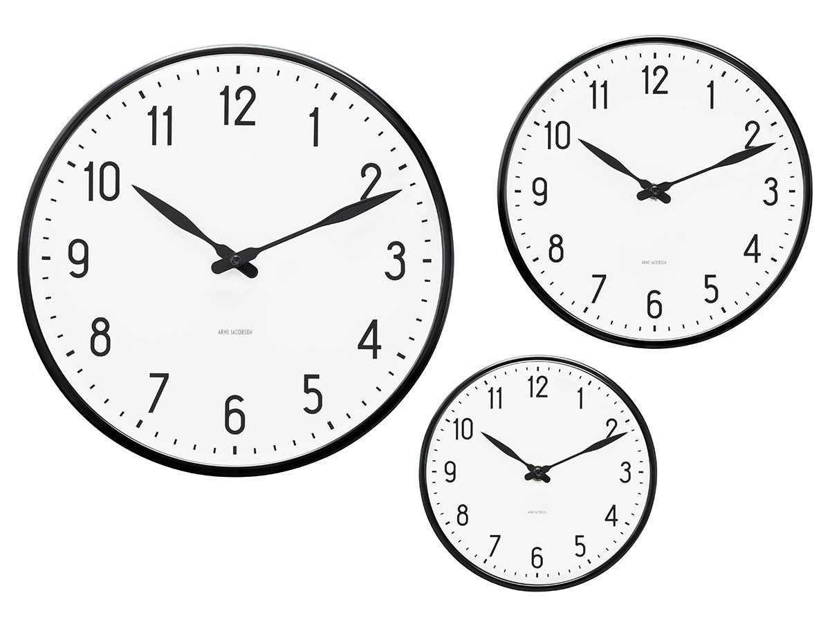 【フライミーアクセソワ/FLYMEe accessoire / GOODS】のARNE JACOBSEN Station Wall Clock / アルネ・ヤコブセン ステーション ウォールクロック 直径16cm インテリア・キッズ・メンズ・レディースファッション・服の通販 founy(ファニー) 　ガラス　Glass　コレクション　Collection　シンプル　Simple　テーブル　Table　時計　Clock　モダン　Modern　送料無料　Free Shipping　ホーム・キャンプ・アウトドア・お取り寄せ　Home,Garden,Outdoor,Camping Gear　家具・インテリア　Furniture　その他 インテリア雑貨、家具　Furniture, Interior, Others　3サイズ展開|ID: prp329100001832649 ipo3291000000030177143