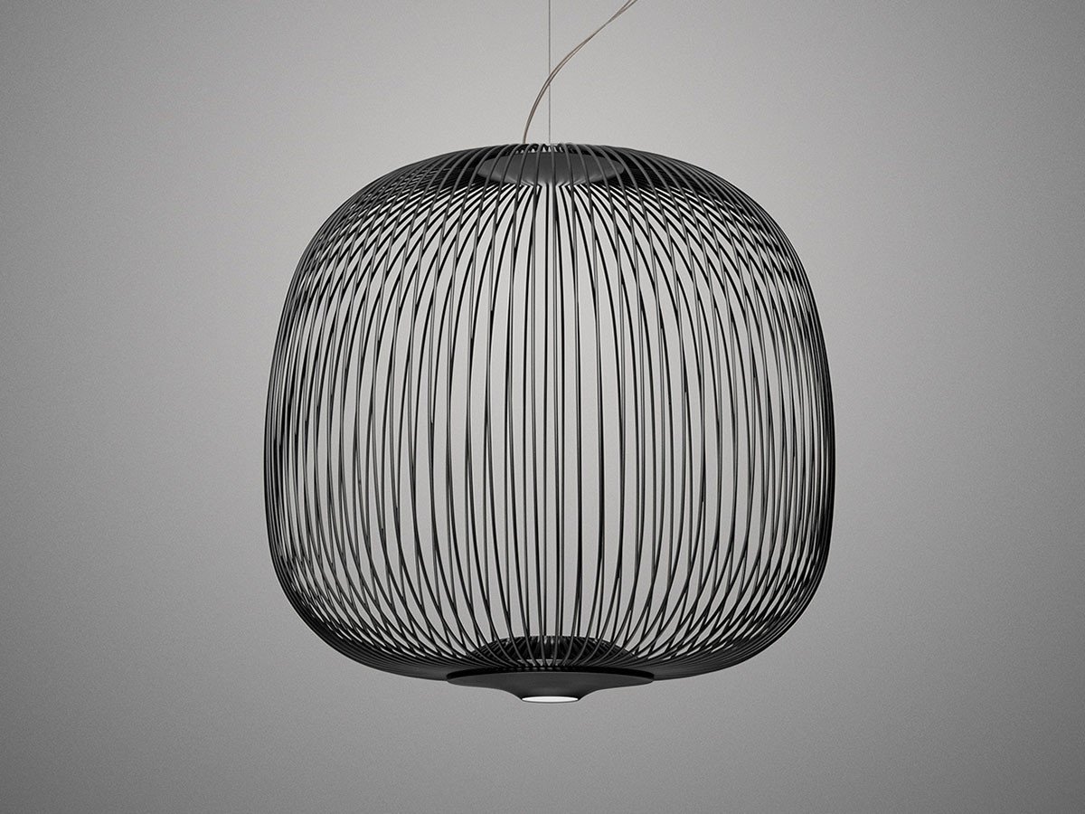 【フォスカリーニ/FOSCARINI / GOODS】のSpokes 2 Midi Pendant / スポークス 2 ミディ ペンダント インテリア・キッズ・メンズ・レディースファッション・服の通販 founy(ファニー) 　送料無料　Free Shipping　シンプル　Simple, Minimal　フォルム　Silhouette, Form　メタル　Metal, Metal Parts　ホーム・キャンプ・アウトドア・お取り寄せ　Home Living / Home & Lifestyle / Camping Gear / Outdoor Camping　家具・インテリア　Home Furniture & Interior. Stylish & Functional Living Spaces　ライト・照明　Lamps & Lighting Fixtures　ペンダントライト・吊り下げ照明　Pendant Light / Hanging Light Fixture　ブラック|ID: prp329100001855926 ipo3291000000033344316