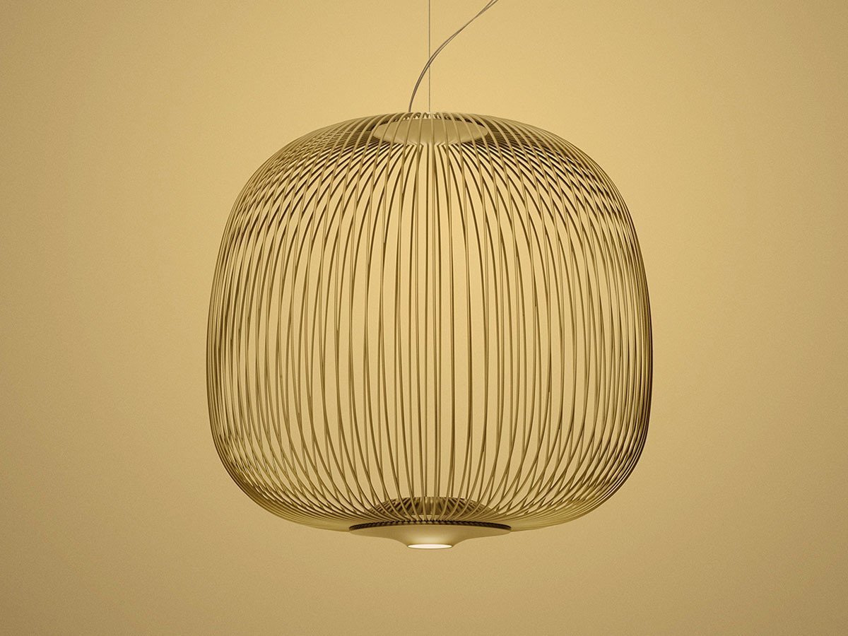 【フォスカリーニ/FOSCARINI / GOODS】のSpokes 2 Midi Pendant / スポークス 2 ミディ ペンダント インテリア・キッズ・メンズ・レディースファッション・服の通販 founy(ファニー) 　送料無料　Free Shipping　シンプル　Simple, Minimal　フォルム　Silhouette, Form　メタル　Metal, Metal Parts　ホーム・キャンプ・アウトドア・お取り寄せ　Home Living / Home & Lifestyle / Camping Gear / Outdoor Camping　家具・インテリア　Home Furniture & Interior. Stylish & Functional Living Spaces　ライト・照明　Lamps & Lighting Fixtures　ペンダントライト・吊り下げ照明　Pendant Light / Hanging Light Fixture　ゴールド|ID: prp329100001855926 ipo3291000000033344321