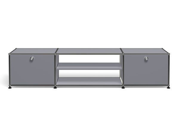 【ユーエスエム/USM / GOODS】のUSM Haller TV Board / USMハラー テレビボード W / D / H:1773 / 373 / 390mm ドロップダウンドア × 2、ディバイダーシェルフ × 1 インテリア・キッズ・メンズ・レディースファッション・服の通販 founy(ファニー) 　コレクション　Collection　シンプル　Simple　ニューヨーク　New York　バランス　Balance　ボックス　Box　ワイド　Wide　ホーム・キャンプ・アウトドア・お取り寄せ　Home,Garden,Outdoor,Camping Gear　家具・インテリア　Furniture　テレビボード・テレビ台　TV Stand　テレビボード　Tv Board　ミッドグレー(海外取り寄せ)|ID: prp329100001864858 ipo3291000000028128912