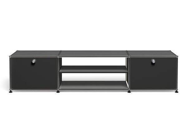 【ユーエスエム/USM / GOODS】のUSM Haller TV Board / USMハラー テレビボード W / D / H:1773 / 373 / 390mm ドロップダウンドア × 2、ディバイダーシェルフ × 1 インテリア・キッズ・メンズ・レディースファッション・服の通販 founy(ファウニー) 　コレクション　Collection, Seasonal Line　シンプル　Simple, Minimal　ニューヨーク　New York, NYC Style　バランス　Balance, Style Balance　ボックス　Boxy, Box Shape　ワイド　Wide, Wide Fit　ホーム・キャンプ・アウトドア・お取り寄せ　Home Living / Home & Lifestyle / Camping Gear / Outdoor Camping　家具・インテリア　Home Furniture & Interior. Stylish & Functional Living Spaces　テレビボード・テレビ台　TV Cabinets & Consoles　テレビ台・TVボード　Tv Board　グラファイトブラック(基本定番色)|ID: prp329100001864858 ipo3291000000037092060