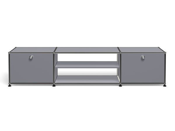 【ユーエスエム/USM / GOODS】のUSM Haller TV Board / USMハラー テレビボード W / D / H:1773 / 373 / 390mm ドロップダウンドア × 2、ディバイダーシェルフ × 1 インテリア・キッズ・メンズ・レディースファッション・服の通販 founy(ファウニー) 　コレクション　Collection, Seasonal Line　シンプル　Simple, Minimal　ニューヨーク　New York, NYC Style　バランス　Balance, Style Balance　ボックス　Boxy, Box Shape　ワイド　Wide, Wide Fit　ホーム・キャンプ・アウトドア・お取り寄せ　Home Living / Home & Lifestyle / Camping Gear / Outdoor Camping　家具・インテリア　Home Furniture & Interior. Stylish & Functional Living Spaces　テレビボード・テレビ台　TV Cabinets & Consoles　テレビ台・TVボード　Tv Board　ミッドグレー(海外取り寄せ)|ID: prp329100001864858 ipo3291000000037092065