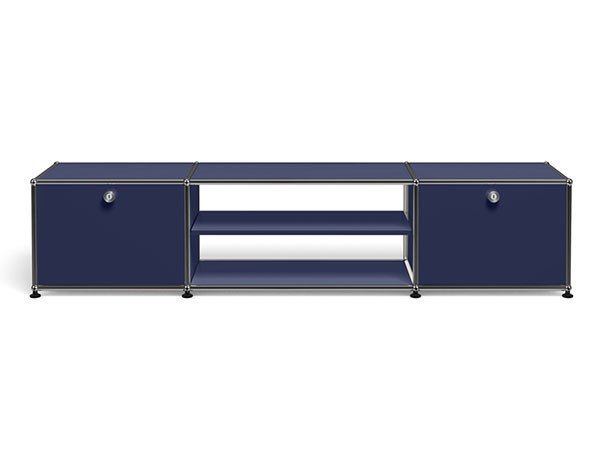 【ユーエスエム/USM / GOODS】のUSM Haller TV Board / USMハラー テレビボード W / D / H:1773 / 373 / 390mm ドロップダウンドア × 2、ディバイダーシェルフ × 1 インテリア・キッズ・メンズ・レディースファッション・服の通販 founy(ファウニー) 　コレクション　Collection, Seasonal Line　シンプル　Simple, Minimal　ニューヨーク　New York, NYC Style　バランス　Balance, Style Balance　ボックス　Boxy, Box Shape　ワイド　Wide, Wide Fit　ホーム・キャンプ・アウトドア・お取り寄せ　Home Living / Home & Lifestyle / Camping Gear / Outdoor Camping　家具・インテリア　Home Furniture & Interior. Stylish & Functional Living Spaces　テレビボード・テレビ台　TV Cabinets & Consoles　テレビ台・TVボード　Tv Board　スティールブルー(海外取り寄せ)|ID: prp329100001864858 ipo3291000000037092067
