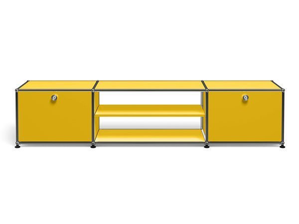 【ユーエスエム/USM / GOODS】のUSM Haller TV Board / USMハラー テレビボード W / D / H:1773 / 373 / 390mm ドロップダウンドア × 2、ディバイダーシェルフ × 1 インテリア・キッズ・メンズ・レディースファッション・服の通販 founy(ファウニー) 　コレクション　Collection, Seasonal Line　シンプル　Simple, Minimal　ニューヨーク　New York, NYC Style　バランス　Balance, Style Balance　ボックス　Boxy, Box Shape　ワイド　Wide, Wide Fit　ホーム・キャンプ・アウトドア・お取り寄せ　Home Living / Home & Lifestyle / Camping Gear / Outdoor Camping　家具・インテリア　Home Furniture & Interior. Stylish & Functional Living Spaces　テレビボード・テレビ台　TV Cabinets & Consoles　テレビ台・TVボード　Tv Board　ゴールデンイエロー(海外取り寄せ)|ID: prp329100001864858 ipo3291000000037092070