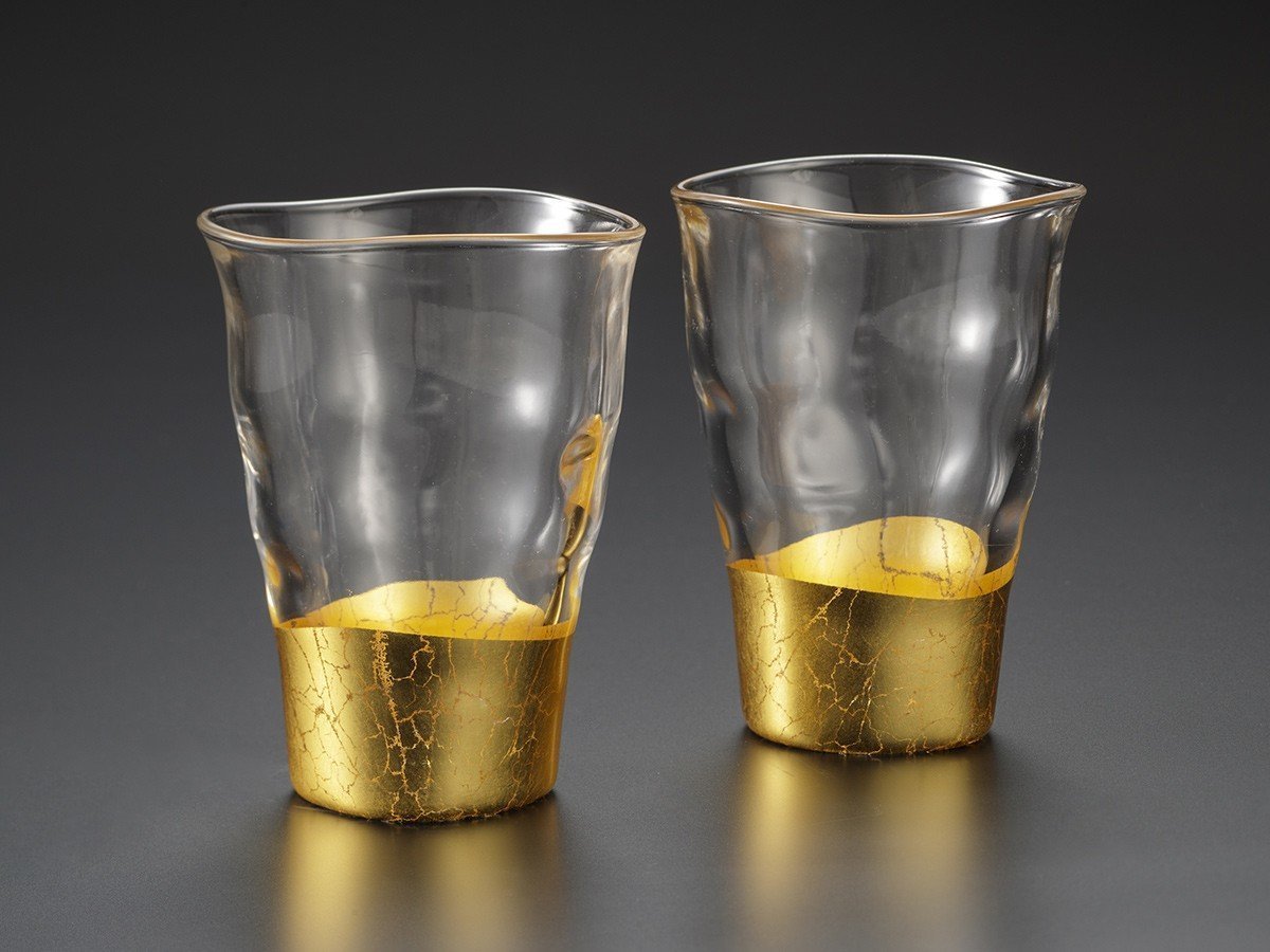 【箔一/HAKUICHI / GOODS】の貫入 一口グラス / 貫入 一口グラス 2個セット インテリア・キッズ・メンズ・レディースファッション・服の通販 founy(ファニー) 送料無料 Free Shipping ガラス Glass, Glassware グラス Glass, Eyewear テーブル Table, Dining Table モダン Modern, Contemporary ゴールド|ID: prp329100001962039 ipo3291000000036179987