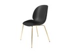 【グビ/GUBI / GOODS】のBeetle Dining Chair Un-upholstered - Conic base / ビートル ダイニングチェア コニックベース ショートレッグ 座面高42cm シェルブラック、脚部ブラスセミマット|ID:prp329100001980059