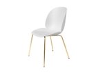 【グビ/GUBI / GOODS】のBeetle Dining Chair Un-upholstered - Conic base / ビートル ダイニングチェア コニックベース ショートレッグ 座面高42cm シェルホワイト、脚部ブラスセミマット|ID:prp329100001980059