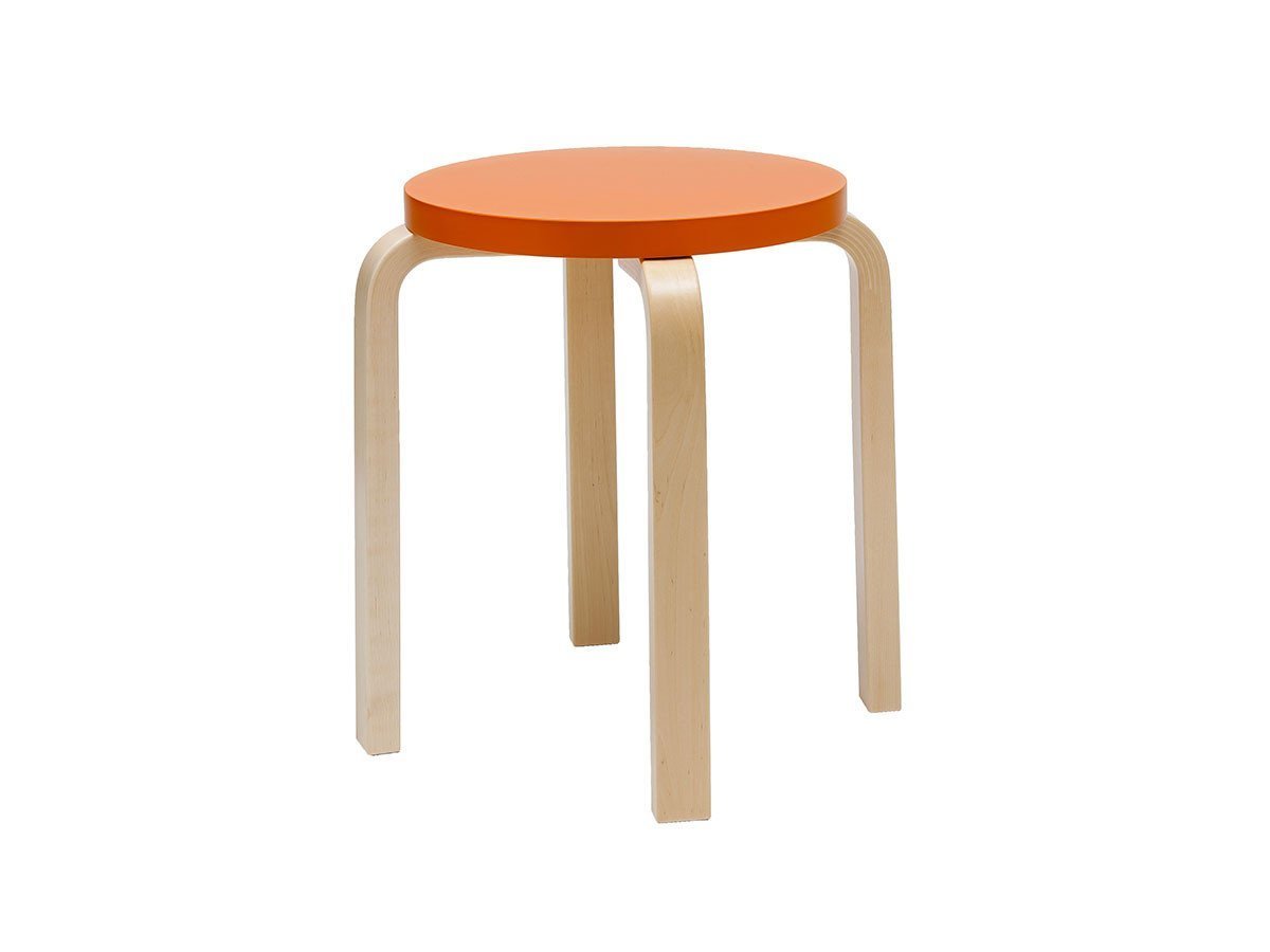 【アルテック/artek / GOODS】のSTOOL E60 / スツール E60 インテリア・キッズ・メンズ・レディースファッション・服の通販 founy(ファニー) 　送料無料　Free Shipping　アクセサリー　Accessories　シンプル　Simple　フラット　Flat　ホーム・キャンプ・アウトドア・お取り寄せ　Home,Garden,Outdoor,Camping Gear　家具・インテリア　Furniture　チェア・椅子　Chair　スツール　Stool　脚部:ナチュラルラッカー / 座面:オレンジラッカー|ID: prp329100002051126 ipo3291000000030252802