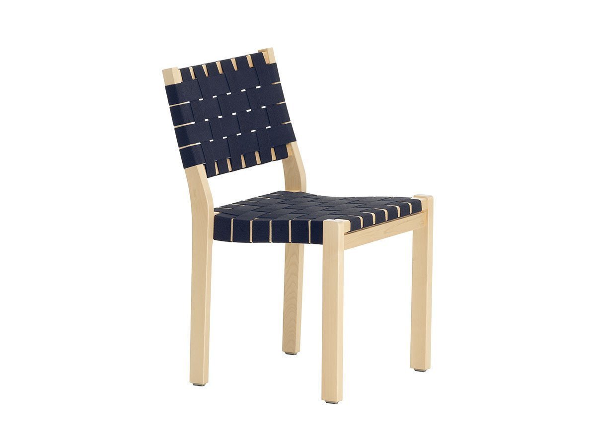 【アルテック/artek / GOODS】のCHAIR 611 / 611 チェア インテリア・キッズ・メンズ・レディースファッション・服の通販 founy(ファニー) 　送料無料　Free Shipping　フレーム　Flame　リネン　Linen　ホーム・キャンプ・アウトドア・お取り寄せ　Home,Garden,Outdoor,Camping Gear　家具・インテリア　Furniture　チェア・椅子　Chair　ダイニングチェア　Dining Chair　本体:ナチュラルラッカー|背座:ブラック / ブルー|ID: prp329100002052119 ipo3291000000012707136