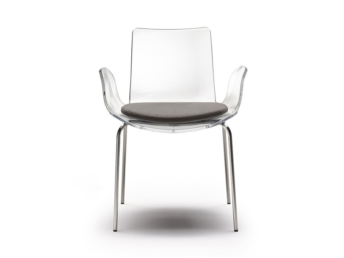 【トランスペアレンシー/TRANSPARENCY / GOODS】のMAGNOLIA / A / マグノリア アームチェア インテリア・キッズ・メンズ・レディースファッション・服の通販 founy(ファニー) 　送料無料　Free Shipping　アクリル　Acrylic Material　フレーム　Frame, Outline　クッションの有無:クッション付(グレー)|ID: prp329100002108398 ipo3291000000035326974