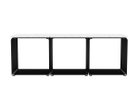 【モンタナ/Montana / GOODS】のPanton Wire Single / パントン ワイヤー シェルフ シングルサイズ 組合せ例:本商品 3点(ブラック) + トップパネル シングル(ホワイトマーブル) + トップパネル|ID:prp329100002122600