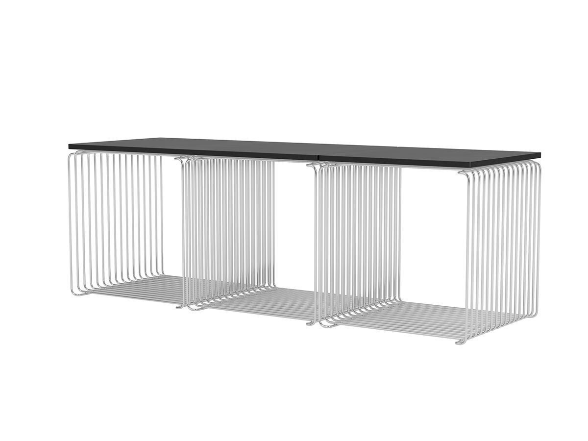 【モンタナ/Montana / GOODS】のPanton Wire Single / パントン ワイヤー シェルフ シングルサイズ インテリア・キッズ・メンズ・レディースファッション・服の通販 founy(ファニー) 　送料無料　Free Shipping　エレガント 上品　Elegant　シンプル　Simple, Minimal　スタンド　Stand Collar, Upright Stand　テーブル　Table, Dining Table　ワイヤー　Wire, Wired Bra　ホーム・キャンプ・アウトドア・お取り寄せ　Home Living / Home & Lifestyle / Camping Gear / Outdoor Camping　家具・インテリア　Home Furniture & Interior. Stylish & Functional Living Spaces　テーブル　Dining, Coffee & Side Tables　サイドテーブル・ナイトテーブル　Side & End Tables　ホーム・キャンプ・アウトドア・お取り寄せ　Home Living / Home & Lifestyle / Camping Gear / Outdoor Camping　家具・インテリア　Home Furniture & Interior. Stylish & Functional Living Spaces　収納家具・キャビネット　Storage Furniture　シェルフ・オープンラック・収納棚　Open Shelf Rack　組合せ例:本商品 3点(クローム) + トップパネル シングル(ブラック) + トップパネル ダブル|ID: prp329100002122600 ipo3291000000035341668