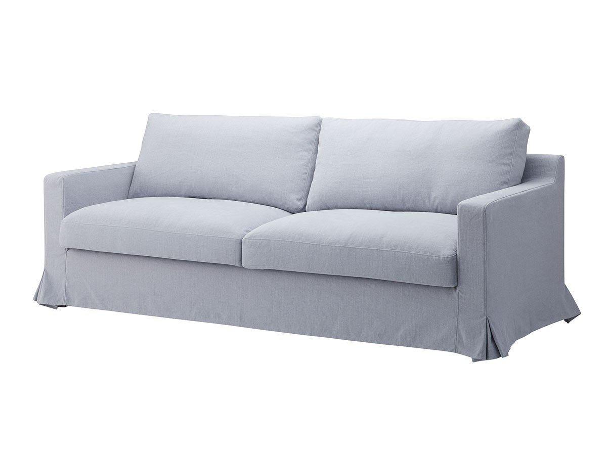 【フライミー ブラン/FLYMEe Blanc / GOODS】の2P SOFA / 2人掛けワイドソファ n59144 インテリア・キッズ・メンズ・レディースファッション・服の通販 founy(ファニー) 　エレガント 上品　Elegant　クッション　Cushion　フェザー　Feather　プリーツ　Pleats　リラックス　Relax　ワイド　Wide　ホーム・キャンプ・アウトドア・お取り寄せ　Home,Garden,Outdoor,Camping Gear　家具・インテリア　Furniture　ソファー　Sofa　張地:スカイグレー|ID: prp329100002147364 ipo3291000000030246553