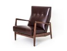 【ステラワークス/Stellar Works / GOODS】のRisom Lounge Chair / リゾム ラウンジ チェア 張地:ニューキャッスル ダークブラウン New 25(レザー A)、フレーム:ウォルナット(ナチュラ|ID:prp329100002184539