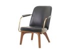 【ステラワークス/Stellar Works / GOODS】のUtility Lounge Chair / ユーティリティ ラウンジチェア 張地:クリスタル 9893 ブラック(レザー B)、脚部:ウォルナット(ナチュラル)|ID:prp329100002184629