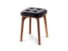 【ステラワークス/Stellar Works / GOODS】のUtility Stool / ユーティリティ スツール SH460 張地:クリスタル ブラック 9893(レザー B)、脚部:ウォルナット(ナチュラル)|ID: prp329100002184633 ipo3291000000033451775