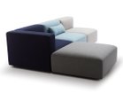 【フライミー ベーシック/FLYMEe BASIC / GOODS】の1P SOFA / 1人掛け アームレスソファ #109964 組合せ例:スツール、1人掛け片肘ソファ(右アーム)、1人掛けアームレスソファ × 2|ID:prp329100002194964