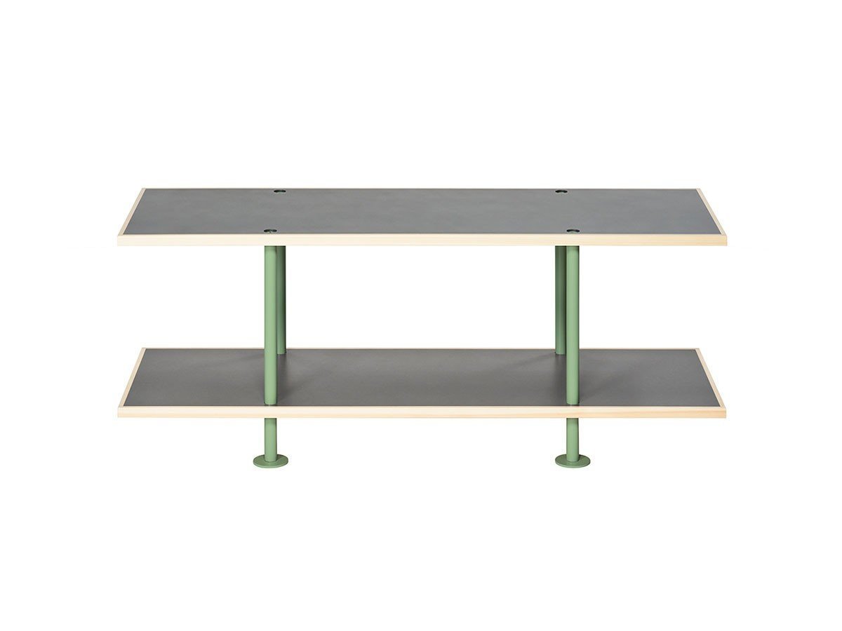 【キット/KIT / GOODS】のShelf / シェルフ SLF-01 2段 インテリア・キッズ・メンズ・レディースファッション・服の通販 founy(ファニー) 　送料無料　Free Shipping　ホーム・キャンプ・アウトドア・お取り寄せ　Home Living / Home & Lifestyle / Camping Gear / Outdoor Camping　家具・インテリア　Home Furniture & Interior. Stylish & Functional Living Spaces　収納家具・キャビネット　Storage Furniture　シェルフ・オープンラック・収納棚　Open Shelf Rack　ホーム・キャンプ・アウトドア・お取り寄せ　Home Living / Home & Lifestyle / Camping Gear / Outdoor Camping　家具・インテリア　Home Furniture & Interior. Stylish & Functional Living Spaces　テレビボード・テレビ台　TV Cabinets & Consoles　テレビ台・TVボード　Tv Board　天板グレー、フレームインダストリアルグリーン|ID: prp329100002217578 ipo3291000000036768877