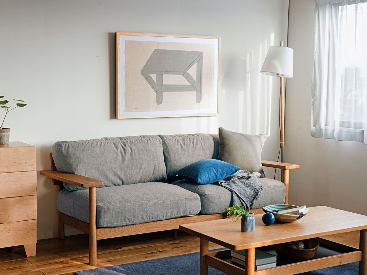 【イデー/IDEE / GOODS】のDIMANCHE SOFA(3) / ディモンシュ ソファ(3)ファブリック インテリア・キッズ・メンズ・レディースファッション・服の通販 founy(ファニー) 　クッション　Cushion　ファブリック　Fabric　フェザー　Feather　フレーム　Flame　モダン　Modern　リラックス　Relax　ホーム・キャンプ・アウトドア・お取り寄せ　Home,Garden,Outdoor,Camping Gear　家具・インテリア　Furniture　ソファー　Sofa　参考イメージ(張地:ライトグレー)|ID: prp329100002221461 ipo3291000000031506573