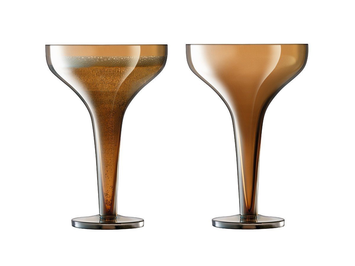 【エルエスエー インターナショナル/LSA international / GOODS】のEPOQUE CHAMPAGNE SAUCER VASE SET2 / エポック シャンパンソーサー ベース 2脚セット インテリア・キッズ・メンズ・レディースファッション・服の通販 founy(ファニー) 　送料無料　Free Shipping　おすすめ　Recommend　ガラス　Glass　グラス　Glass　ショート　Short　テーブル　Table　アンバー|ID: prp329100002254992 ipo3291000000030228432