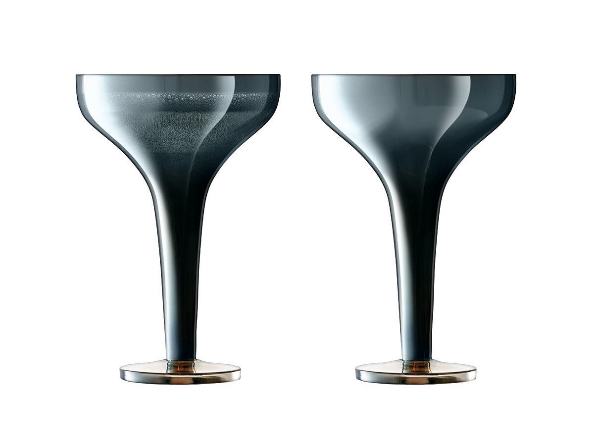 【エルエスエー インターナショナル/LSA international / GOODS】のEPOQUE CHAMPAGNE SAUCER VASE SET2 / エポック シャンパンソーサー ベース 2脚セット インテリア・キッズ・メンズ・レディースファッション・服の通販 founy(ファニー) 　送料無料　Free Shipping　おすすめ　Recommend　ガラス　Glass　グラス　Glass　ショート　Short　テーブル　Table　サファイア|ID: prp329100002254992 ipo3291000000030228445