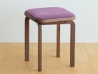 【フライミー ヴェール/FLYMEe vert / GOODS】のCOCCO STOOL / コッコ スツール クッション張地:ラムース パープル(ランク4)、ウッド:ウォールナット|ID: prp329100002285439 ipo3291000000028447036