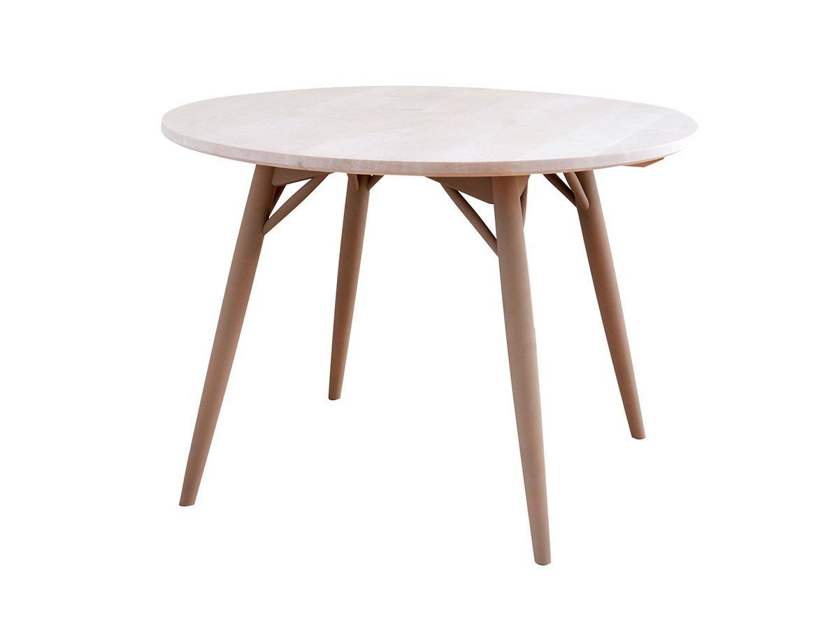 【北の住まい設計社/KITANOSUMAISEKKEISHA / GOODS】のRound Table / ラウンド テーブル インテリア・キッズ・メンズ・レディースファッション・服の通販 founy(ファニー) 　オイル　Oil　テーブル　Table　パウダー　Powder　ラウンド　Round　ホーム・キャンプ・アウトドア・お取り寄せ　Home,Garden,Outdoor,Camping Gear　家具・インテリア　Home Furniture & Interior. Stylish & Functional Living Spaces　テーブル　Table　ダイニングテーブル　Dining Table　天板:イタヤカエデ(ソープ仕上)、脚部:ライトブラウン(エッグテンペラ塗装)、サイズ:直径105cm|ID: prp329100002286796 ipo3291000000032087649