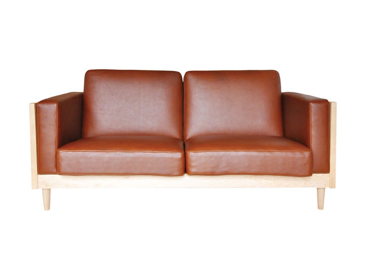 【北の住まい設計社/KITANOSUMAISEKKEISHA / GOODS】のWood Frame Sofa Classic M / ウッドフレーム ソファ クラシック M インテリア・キッズ・メンズ・レディースファッション・服の通販 founy(ファニー) 　ウッド　Wood　ヴィンテージ　Vintage　クッション　Cushion　クラシック　Classic　ファブリック　Fabric　フレーム　Flame　リネン　Linen　ホーム・キャンプ・アウトドア・お取り寄せ　Home,Garden,Outdoor,Camping Gear　家具・インテリア　Furniture　ソファー　Sofa　張地:ブラウン(革ランク)、フレーム:イタヤカエデ|ID: prp329100002286802 ipo3291000000032087464