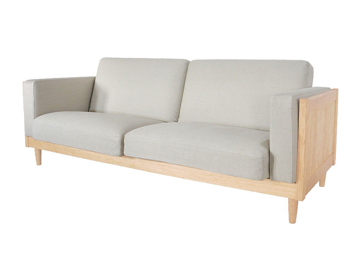 【北の住まい設計社/KITANOSUMAISEKKEISHA / GOODS】のWood Frame Sofa Classic L / ウッドフレーム ソファ クラシック L インテリア・キッズ・メンズ・レディースファッション・服の通販 founy(ファニー) 　ウッド　Wood　ヴィンテージ　Vintage　クッション　Cushion　クラシック　Classic　ファブリック　Fabric　フレーム　Flame　リネン　Linen　ホーム・キャンプ・アウトドア・お取り寄せ　Home,Garden,Outdoor,Camping Gear　家具・インテリア　Furniture　ソファー　Sofa　張地:フィセル(F2ランク)、フレーム:イタヤカエデ|ID: prp329100002286803 ipo3291000000032087479