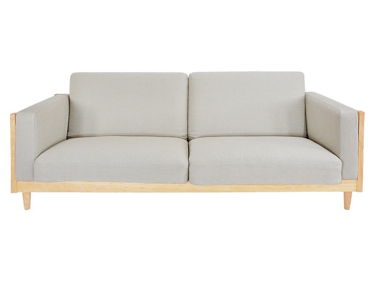 【北の住まい設計社/KITANOSUMAISEKKEISHA / GOODS】のWood Frame Sofa Classic L / ウッドフレーム ソファ クラシック L インテリア・キッズ・メンズ・レディースファッション・服の通販 founy(ファニー) 　ウッド　Wood　ヴィンテージ　Vintage　クッション　Cushion　クラシック　Classic　ファブリック　Fabric　フレーム　Flame　リネン　Linen　ホーム・キャンプ・アウトドア・お取り寄せ　Home,Garden,Outdoor,Camping Gear　家具・インテリア　Furniture　ソファー　Sofa　張地:フィセル(F2ランク)、フレーム:イタヤカエデ|ID: prp329100002286803 ipo3291000000032087484