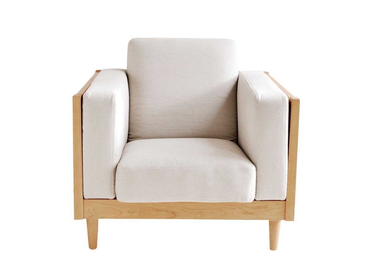 【北の住まい設計社/KITANOSUMAISEKKEISHA / GOODS】のWood Frame Sofa Classic S / ウッドフレーム ソファ クラシック S インテリア・キッズ・メンズ・レディースファッション・服の通販 founy(ファニー) 　ウッド　Wood　ヴィンテージ　Vintage　クッション　Cushion　クラシック　Classic　ファブリック　Fabric　フレーム　Flame　リネン　Linen　ホーム・キャンプ・アウトドア・お取り寄せ　Home,Garden,Outdoor,Camping Gear　家具・インテリア　Furniture　ソファー　Sofa　張地:フィセル(F2ランク)、フレーム:イタヤカエデ|ID: prp329100002286804 ipo3291000000032087459