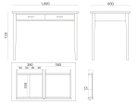 【北の住まい設計社/KITANOSUMAISEKKEISHA / GOODS】のDesk MOA / デスク モア 大人の最旬トレンドファッション＆コーディネート founy(ファウニー) オイル Body Oil シンプル Simple, Minimal デスク Desk, Work Desk パウダー Powder, Soft Tone おすすめ Recommended / Our Picks ビジネス 仕事 通勤 Business / Work / Commuting ホーム・キャンプ・アウトドア・お取り寄せ Home Living / Home & Lifestyle / Camping Gear / Outdoor Camping 家具・インテリア Home Furniture & Interior. Stylish & Functional Living Spaces その他 インテリア雑貨、家具 Home Decor & Furniture Extras thumbnail 寸法図(幅100cm)|ID: prp329100002286810 ipo3291000000037068522