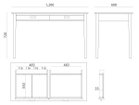 【北の住まい設計社/KITANOSUMAISEKKEISHA / GOODS】のDesk MOA / デスク モア 大人の最旬トレンドファッション＆コーディネート founy(ファウニー) オイル Body Oil シンプル Simple, Minimal デスク Desk, Work Desk パウダー Powder, Soft Tone おすすめ Recommended / Our Picks ビジネス 仕事 通勤 Business / Work / Commuting ホーム・キャンプ・アウトドア・お取り寄せ Home Living / Home & Lifestyle / Camping Gear / Outdoor Camping 家具・インテリア Home Furniture & Interior. Stylish & Functional Living Spaces その他 インテリア雑貨、家具 Home Decor & Furniture Extras thumbnail 寸法図(幅120cm)|ID: prp329100002286810 ipo3291000000037068523