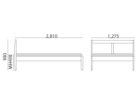 【北の住まい設計社/KITANOSUMAISEKKEISHA / GOODS】のBed SOMNUS / ベッド ソムヌス 寸法図(セミダブル)|ID: prp329100002286822 ipo3291000000032087281