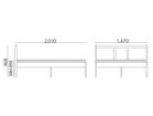 【北の住まい設計社/KITANOSUMAISEKKEISHA / GOODS】のBed SOMNUS / ベッド ソムヌス 寸法図(ダブル)|ID: prp329100002286822 ipo3291000000032087283