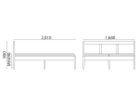 【北の住まい設計社/KITANOSUMAISEKKEISHA / GOODS】のBed SOMNUS / ベッド ソムヌス 寸法図(クイーン)|ID: prp329100002286822 ipo3291000000032087284
