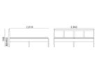 【北の住まい設計社/KITANOSUMAISEKKEISHA / GOODS】のBed SOMNUS / ベッド ソムヌス 寸法図(キング)|ID: prp329100002286822 ipo3291000000032087285