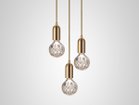 【リーブルーム/LEE BROOM / GOODS】のCRYSTAL BULB CHANDELIER 3 PIECE / クリスタルバルブ シャンデリア 3灯 本体ブラッシュドブラス、電球クリア|ID: prp329100002326676 ipo3291000000034029204