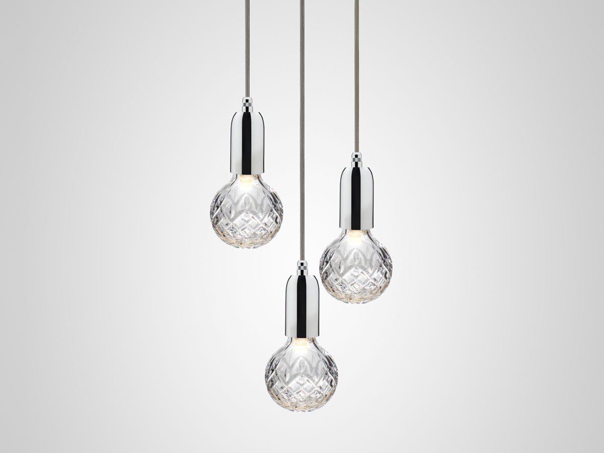 【リーブルーム/LEE BROOM / GOODS】のCRYSTAL BULB CHANDELIER 3 PIECE / クリスタルバルブ シャンデリア 3灯 インテリア・キッズ・メンズ・レディースファッション・服の通販 founy(ファニー) 　カッティング　Cutting Detail　クリスタル　Crystal, Swarovski　グラス　Glass, Eyewear　ハンド　Hand, Handmade　送料無料　Free Shipping　ホーム・キャンプ・アウトドア・お取り寄せ　Home Living / Home & Lifestyle / Camping Gear / Outdoor Camping　家具・インテリア　Home Furniture & Interior. Stylish & Functional Living Spaces　ライト・照明　Lamps & Lighting Fixtures　シャンデリア・クリスタル照明　Chandelier / Crystal Ceiling Light　本体ポリッシュドクローム、電球クリア|ID: prp329100002326676 ipo3291000000034029205
