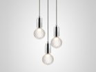 【リーブルーム/LEE BROOM / GOODS】のCRYSTAL BULB CHANDELIER 3 PIECE / クリスタルバルブ シャンデリア 3灯 本体ポリッシュドクローム、電球フロスト|ID: prp329100002326676 ipo3291000000034029217