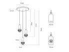 【リーブルーム/LEE BROOM / GOODS】のCRYSTAL BULB CHANDELIER 3 PIECE / クリスタルバルブ シャンデリア 3灯 参考設置図|ID: prp329100002326676 ipo3291000000034029219