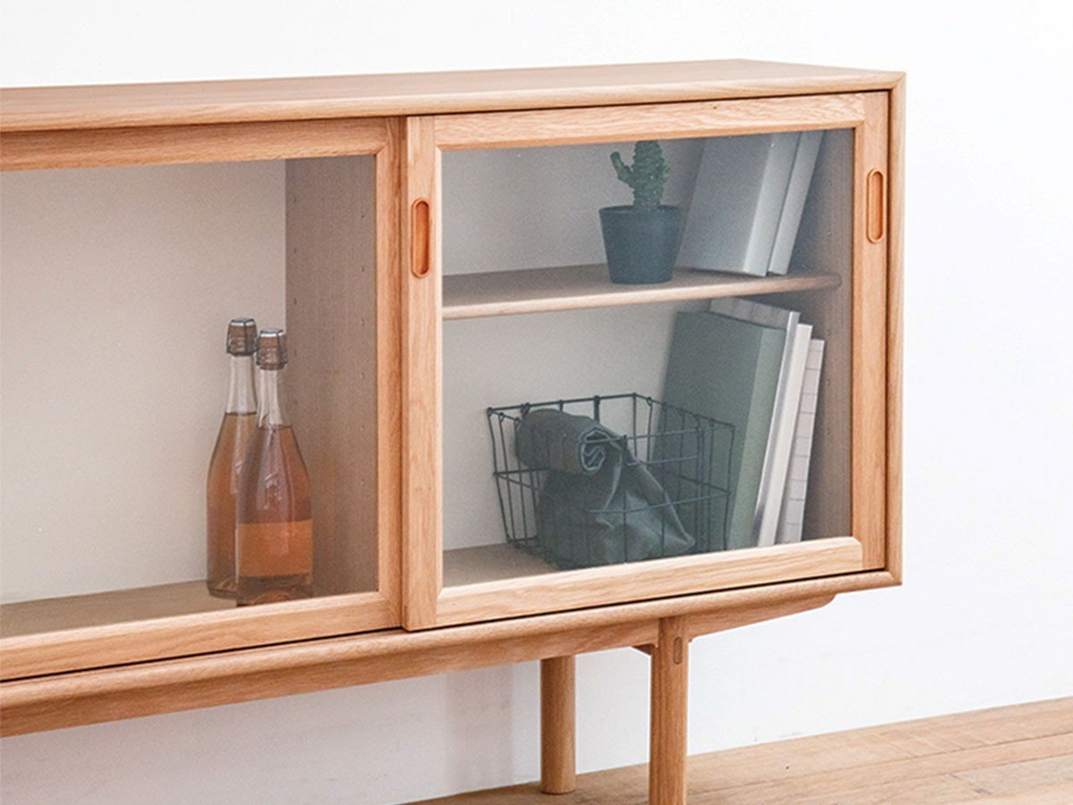 【ベンカ/BENCA / GOODS】のCLEMATIS Side board 1800 / クレマチス サイドボード 1800 ガラス戸タイプ 人気、トレンドファッション・服の通販 founy(ファニー) 　ガラス　Glass　コレクション　Collection　シンプル　Simple　フラワー　Flower　ワンポイント　One Point　ホーム・キャンプ・アウトドア・お取り寄せ　Home,Garden,Outdoor,Camping Gear　家具・インテリア　Furniture　収納家具・キャビネット　Storage Furniture　サイドボード　Sideboard　other-2|ID: prp329100002345817 ipo3291000000031503962