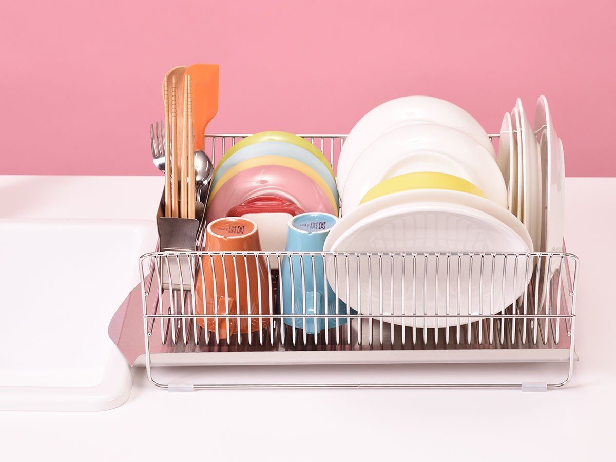 【フライミーアクセソワ/FLYMEe accessoire / GOODS】のDish Drainer / 水切りラック 横置きタイプ 箸立て付 #110690 人気、トレンドファッション・服の通販 founy(ファニー) 　送料無料　Free Shipping　フレーム　Frame, Outline　ワイヤー　Wire, Wired Bra　ホーム・キャンプ・アウトドア・お取り寄せ　Home Living / Home & Lifestyle / Camping Gear / Outdoor Camping　キッチン・ダイニング　Kitchen & Dining Essentials. Stylish & Functional Tableware　キッチン収納　Kitchen Storage　other-6|ID: prp329100002411521 ipo3291000000031503499