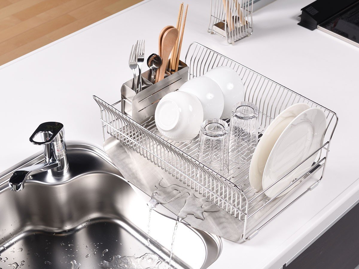 【フライミーアクセソワ/FLYMEe accessoire / GOODS】のDish Drainer / 水切りラック 縦置きタイプ 箸立て付 #110691 人気、トレンドファッション・服の通販 founy(ファニー) 　送料無料　Free Shipping　フレーム　Frame, Outline　ワイヤー　Wire, Wired Bra　ホーム・キャンプ・アウトドア・お取り寄せ　Home Living / Home & Lifestyle / Camping Gear / Outdoor Camping　キッチン・ダイニング　Kitchen & Dining Essentials. Stylish & Functional Tableware　キッチン収納　Kitchen Storage　other-3|ID: prp329100002411522 ipo3291000000031503501