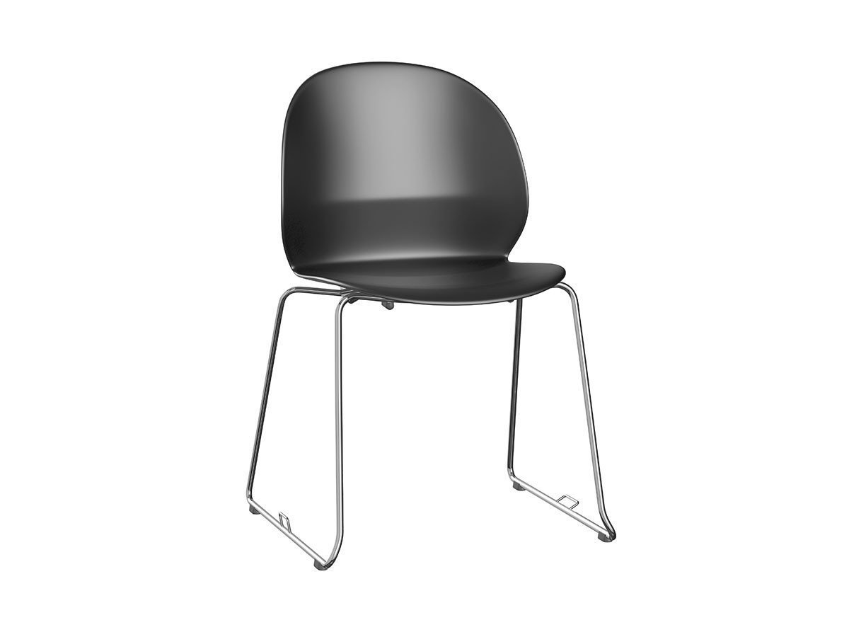 【フリッツ ハンセン/FRITZ HANSEN / GOODS】のN02 RECYCLE / N02 リサイクル チェア 連結器具付 スレッド脚 クロームベース N02-21 インテリア・キッズ・メンズ・レディースファッション・服の通販 founy(ファニー) 　テーブル　Table, Dining Table　フォルム　Silhouette, Form　ワーク　Workwear, Utility Style　送料無料　Free Shipping　ホーム・キャンプ・アウトドア・お取り寄せ　Home Living / Home & Lifestyle / Camping Gear / Outdoor Camping　家具・インテリア　Home Furniture & Interior. Stylish & Functional Living Spaces　チェア・椅子　Seating & Chairs　ダイニングチェア・木製チェア　Dining Chairs　ブラック|ID: prp329100002443472 ipo3291000000034188680