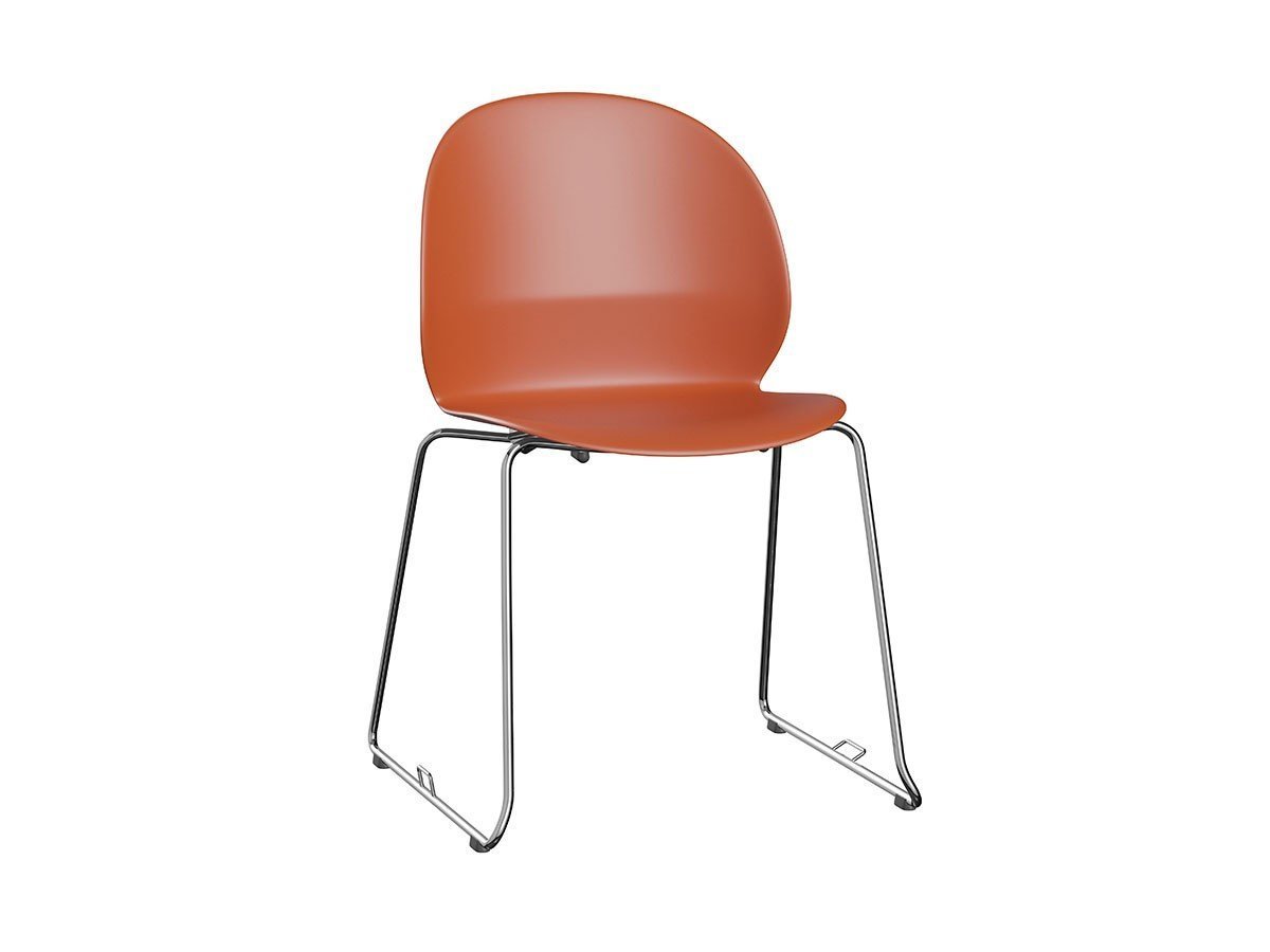【フリッツ ハンセン/FRITZ HANSEN / GOODS】のN02 RECYCLE / N02 リサイクル チェア 連結器具付 スレッド脚 クロームベース N02-21 インテリア・キッズ・メンズ・レディースファッション・服の通販 founy(ファニー) 　テーブル　Table, Dining Table　フォルム　Silhouette, Form　ワーク　Workwear, Utility Style　送料無料　Free Shipping　ホーム・キャンプ・アウトドア・お取り寄せ　Home Living / Home & Lifestyle / Camping Gear / Outdoor Camping　家具・インテリア　Home Furniture & Interior. Stylish & Functional Living Spaces　チェア・椅子　Seating & Chairs　ダイニングチェア・木製チェア　Dining Chairs　ダークオレンジ|ID: prp329100002443472 ipo3291000000034188682