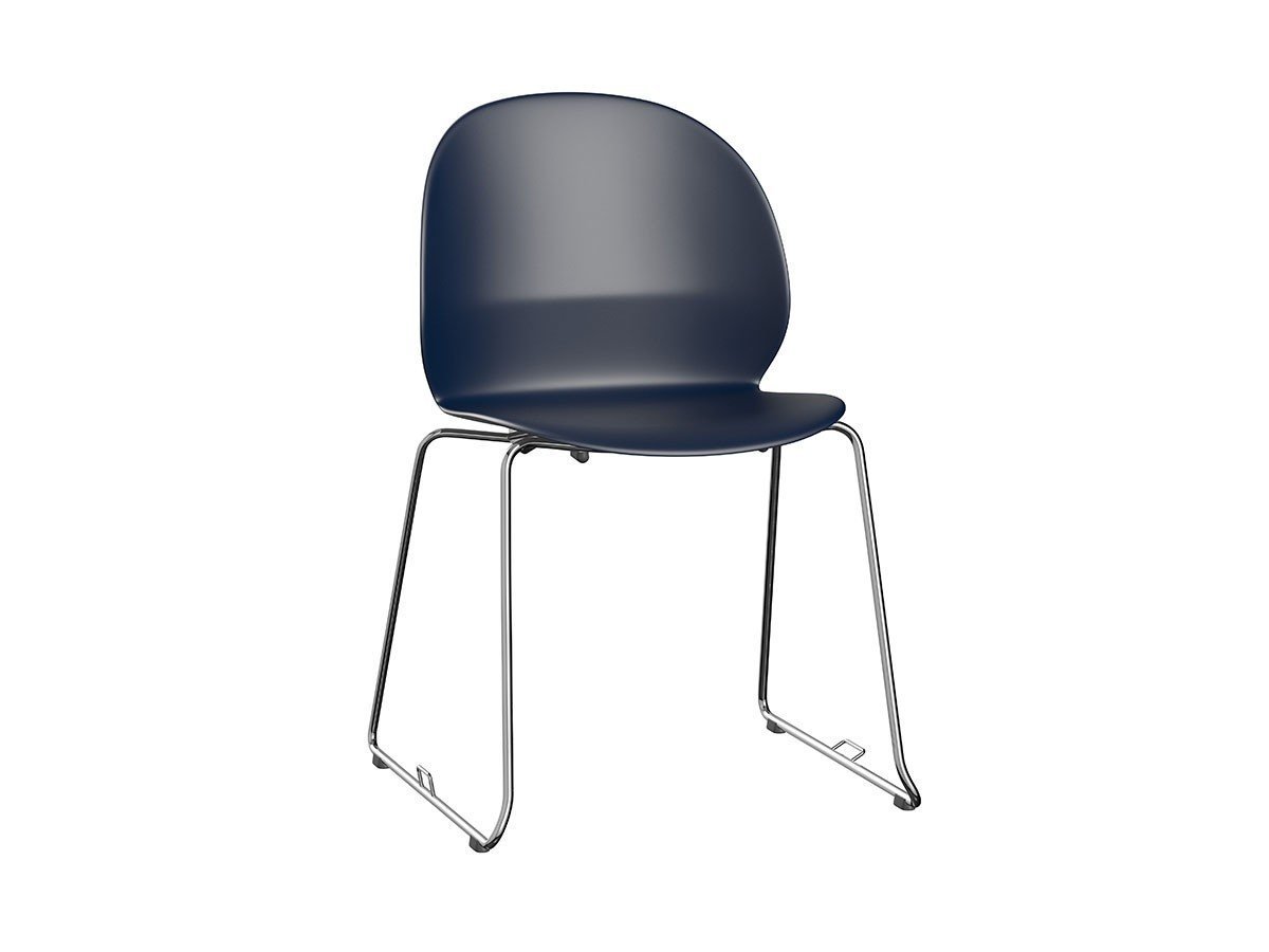 【フリッツ ハンセン/FRITZ HANSEN / GOODS】のN02 RECYCLE / N02 リサイクル チェア 連結器具付 スレッド脚 クロームベース N02-21 インテリア・キッズ・メンズ・レディースファッション・服の通販 founy(ファニー) 　テーブル　Table, Dining Table　フォルム　Silhouette, Form　ワーク　Workwear, Utility Style　送料無料　Free Shipping　ホーム・キャンプ・アウトドア・お取り寄せ　Home Living / Home & Lifestyle / Camping Gear / Outdoor Camping　家具・インテリア　Home Furniture & Interior. Stylish & Functional Living Spaces　チェア・椅子　Seating & Chairs　ダイニングチェア・木製チェア　Dining Chairs　ダークブルー|ID: prp329100002443472 ipo3291000000034188687