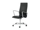 【フリッツ ハンセン/FRITZ HANSEN / GOODS】のOXFORD / オックスフォード アームチェア 5スターベース キャスター付 ミディアムハイバック シート高さ調整機能・チルト機能付 3293W 張地:ソフトレザー ブラック(カテゴリー4)、フレーム:サテン仕上|ID: prp329100002443473 ipo3291000000030197373