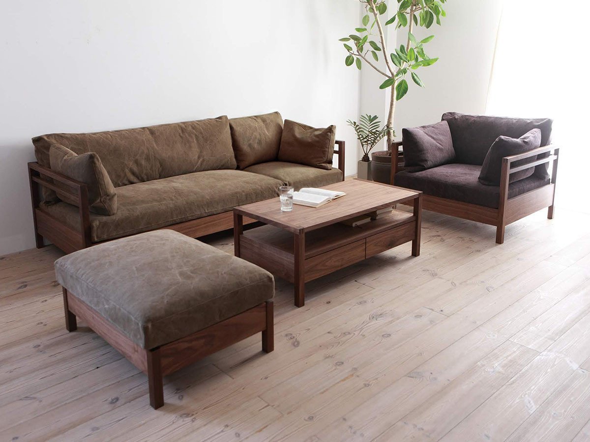 【広松木工/Hiromatsu Furniture / GOODS】のRIPOSO / リポーゾ ソファ 196 インテリア・キッズ・メンズ・レディースファッション・服の通販 founy(ファニー) 　ヴィンテージ　Vintage　クッション　Cushion　ファブリック　Fabric　フレーム　Flame　ルーズ　Loose　ホーム・キャンプ・アウトドア・お取り寄せ　Home,Garden,Outdoor,Camping Gear　家具・インテリア　Furniture　その他 インテリア雑貨、家具　Furniture, Interior, Others　張地:ブラウン / (ピエトラ)、フレーム:ウォールナット|ID: prp329100002527997 ipo3291000000030187267